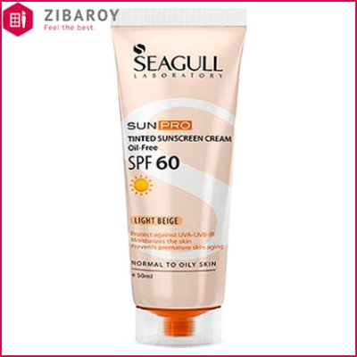 کرم ضد آفتاب رنگی SPF60 سی گل مناسب پوست های معمولی تا چرب – بژ روشن