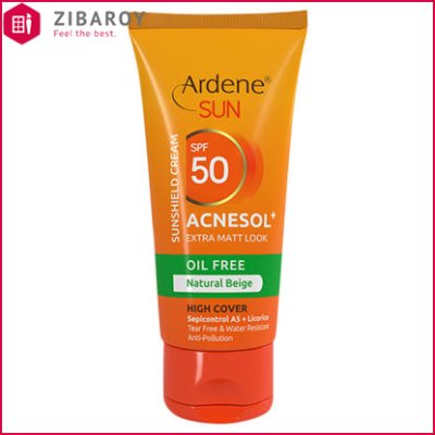کرم ضد آفتاب رنگی آردن مدل Acnesol+ SPF50 مناسب پوست چرب و آکنه دار حجم 50 میل – بژ طبیعی