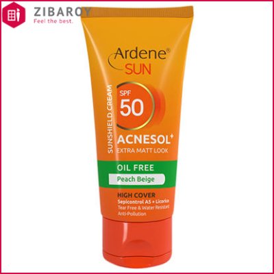 کرم ضد آفتاب رنگی آردن مدل 50 Acnesol+ SPF مناسب پوست چرب و آکنه دار حجم 50 میل – بژ هلویی
